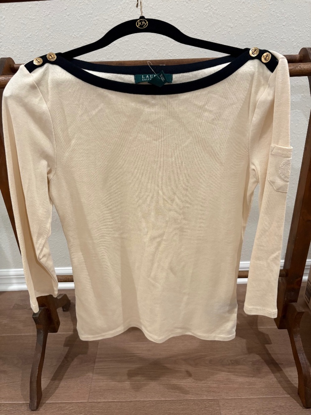 Ralph Lauren Women’s 3/4  Sleeve Boat Neck Top